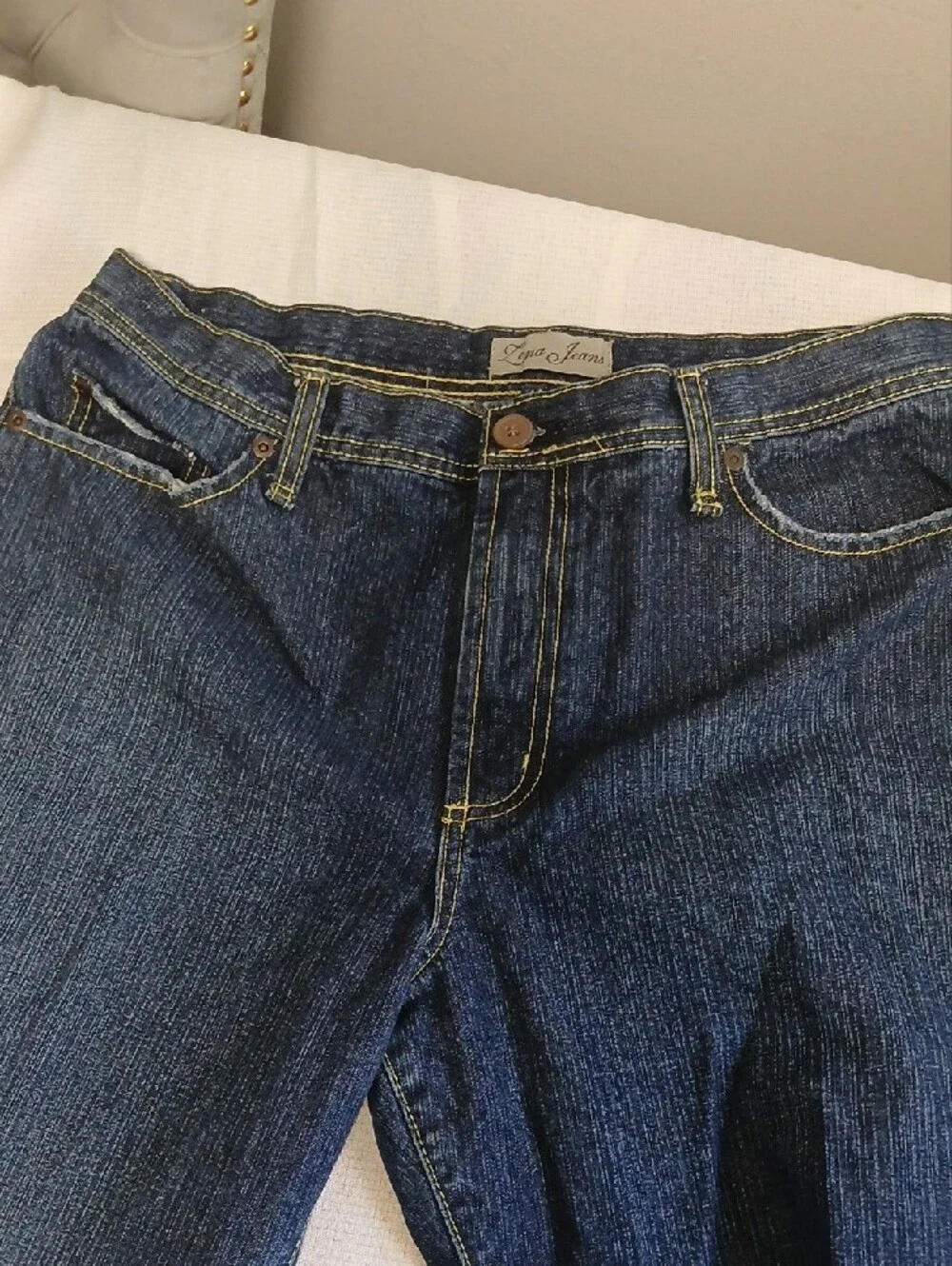 Zena Men's Straight Denim Jeans in Dark Blue